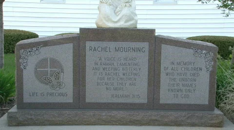 Statue of Rachel Mourning Stock Footage 378049