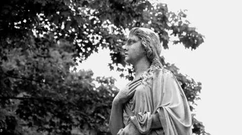 Statue in the Rain Video stock 24122889