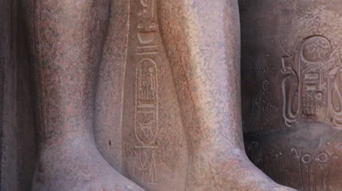 Statue of Ramesses II, tilt up Stock Footage 49834354