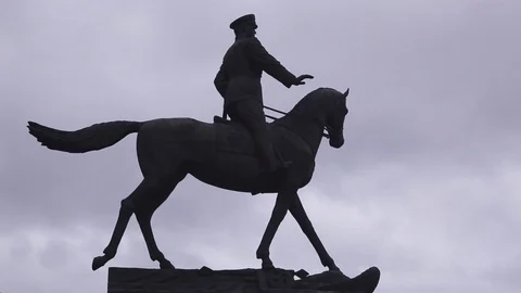 Statue in Red Square Moscow Video stock 84094150