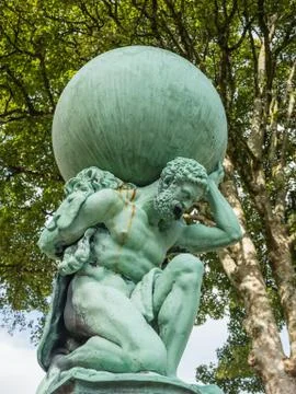 Statue representing Hercules Stock Photos