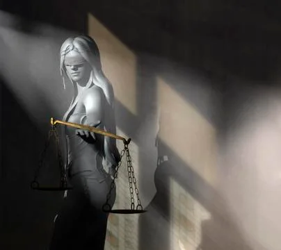Statue representing justice Stock Illustration