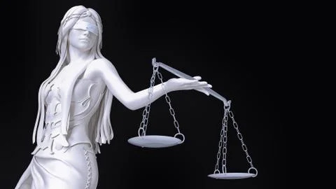 Statue representing justice Stock Illustration