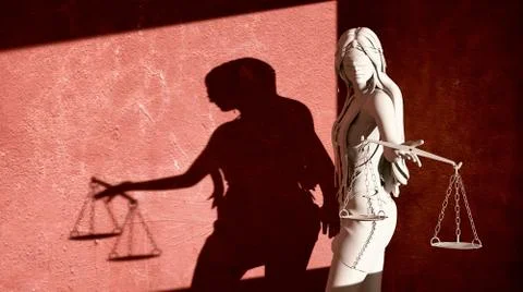Statue representing justice Stock Illustration