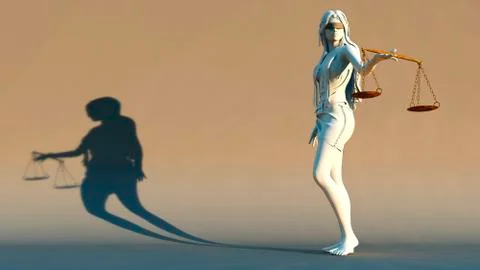 Statue representing justice Stock Illustration