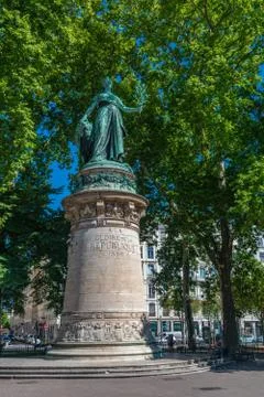 Statue of the republic in Lyon Stock Photos
