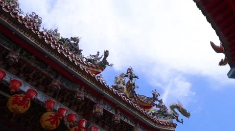 Statue on the roof，idol Stock-Footage 66255725