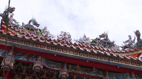 Statue on the roof，idol Stock-Footage 66255784