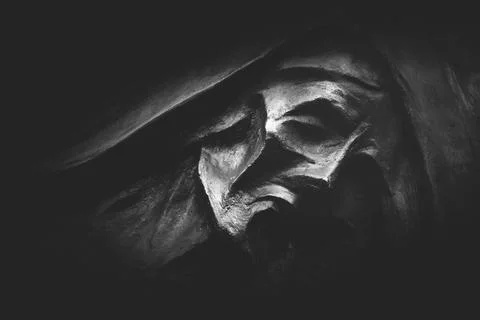 Statue with sad face Stock Photos