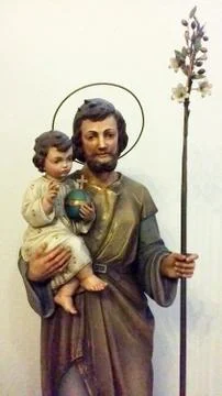 Statue of Saint Anthony of Padua Stock Photos