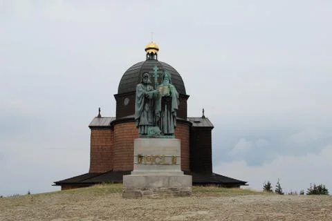 Statue of Saint Cyril and Methodius Stock Photos