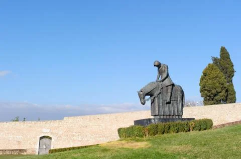 Statue of Saint Francis Stock Photos