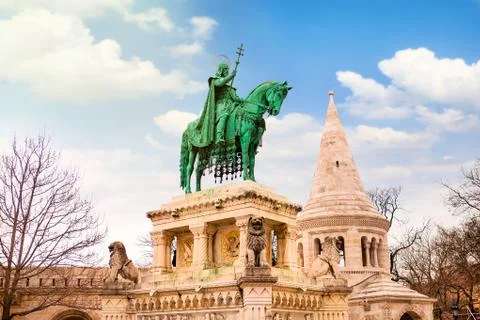 Statue of Saint Ishtvan, Budapest Stock Photos