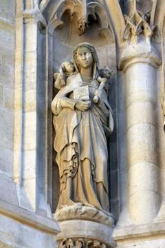Statue of Saint, Saint-Jacques Tower, Paris Stock Photos