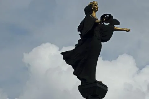 Statue of Saint Sofia, symbol of wisdom and protector Stock Photos