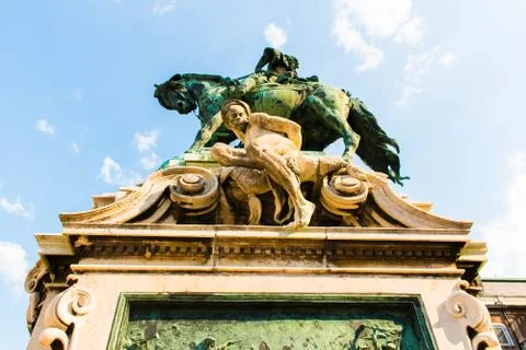 Statue of Saint Stephen I, the first king of Hungary in Budapest Castle, Hungary Stock Photos