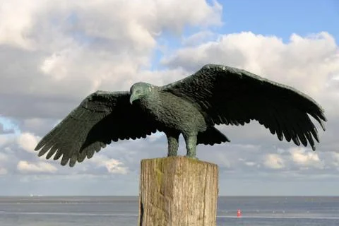 Statue sea eagle Stock Photos