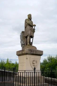 Statue of Sir Robert the Bruce in front of Stirling Castle, Scotland Stock Photos