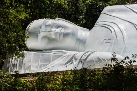 Statue of sleeping Buddha. Stock Photos