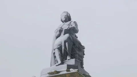 Statue in the Snow 스톡 동영상 83984580