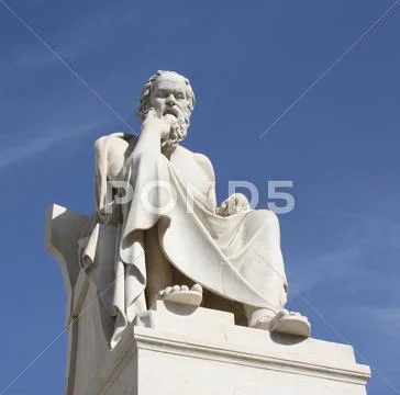 Statue of Socrates in Athens, Greece Stock Photos