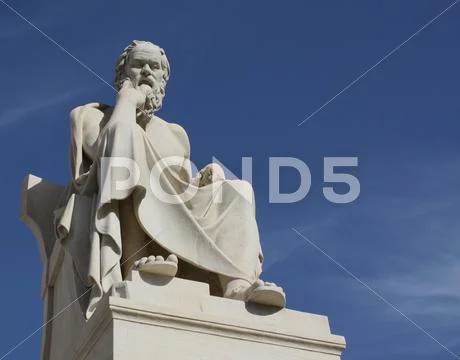 Statue of Socrates with copy space Stock Photos