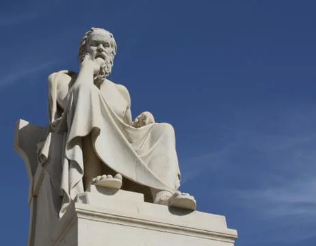 Statue of Socrates with copy space Stock Photos