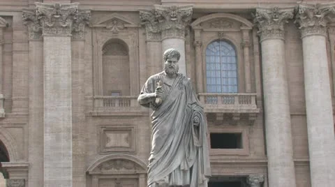 Statue of St. Peter Stock Footage 12422308