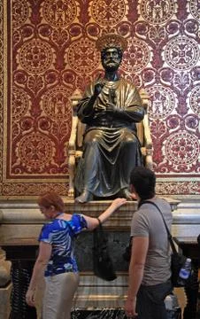 Statue of St. Peter, Vatican Stock Photos