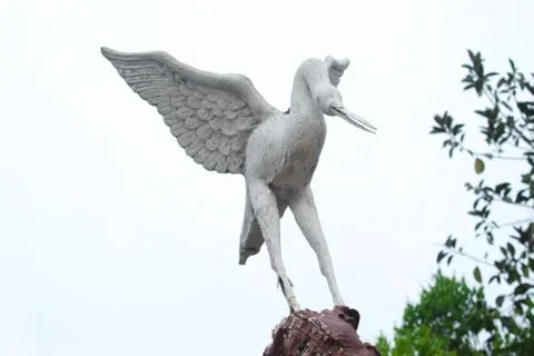 Statue of stork Stock Photos