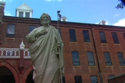 Statue StWalburga Med002 Stock Footage