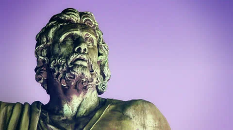 Statue at sunset Stock Footage 23724453