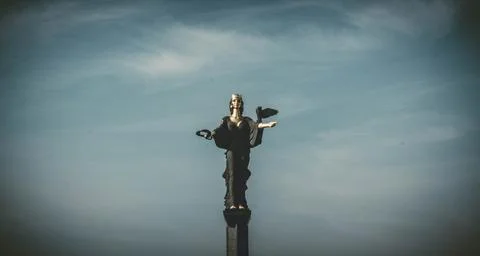 Statue on Sveta Sofia in the Center of Sofia Stock Photos