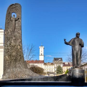 Statue of Taras Shevchenko. Stock Photos