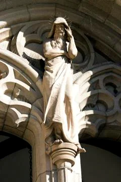 A statue of thoughts with sunlight Stock Photos