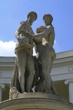 Statue of Three Graces 库存照片