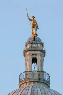 Statue on top of the Rhode Island state capitol Stock Photos