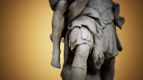 Statue of a Trojan hero Aeneas Saving His Aged Father Anchises Видео 169744345
