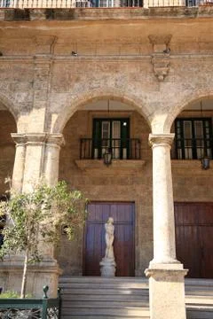 Statue under the arches cuba Stock Photos