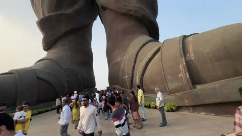 Statue of Vallabhbhai Patel . Vídeo Stock 272606154