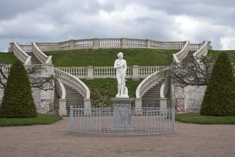 Statue of Venus de Medicis with dolphin. Peterhof Palace and Park Complex Photos