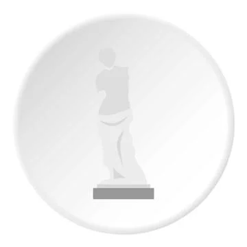 Statue of Venus de Milo icon circle Illustrazione stock