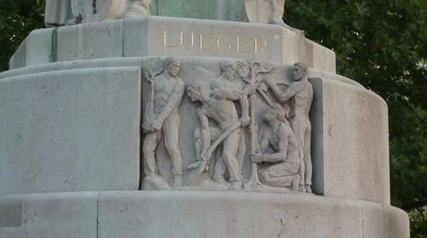Statue in Vienna Park Stock Footage 934709