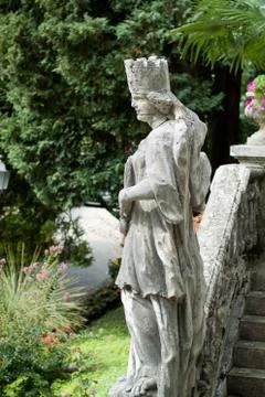 Statue at Villa Monastero Stock Photos