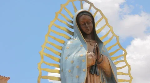 Statue of the Virgin Guadalupe Stock Footage 64834461