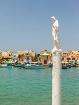 Statue of the virgin mary Stock Photos