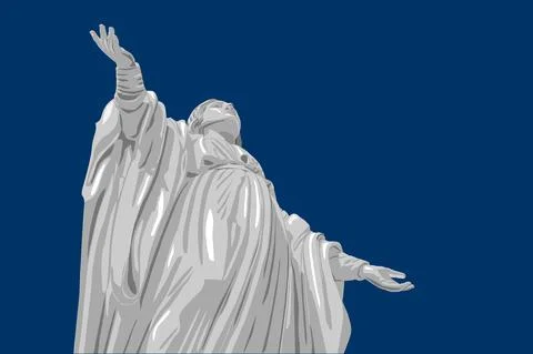 Statue of the Virgin Mary vector illustration Stock Illustration