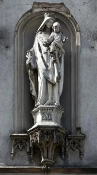 The statue in the wall Stock Photos