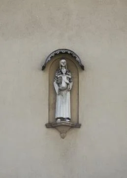 The statue in the wall Stock Photos