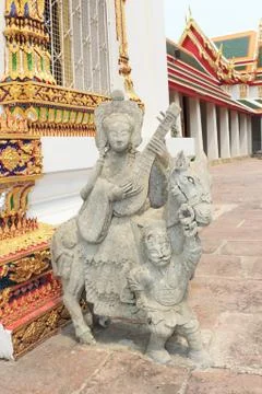 Statue from wat pho Stock Photos